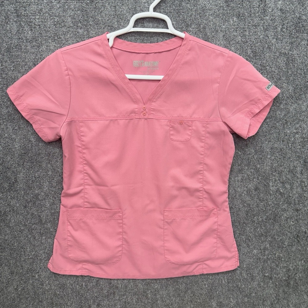 Grey's Anatomy by Barco performance wear Scrub Top Pink Women's size Medium